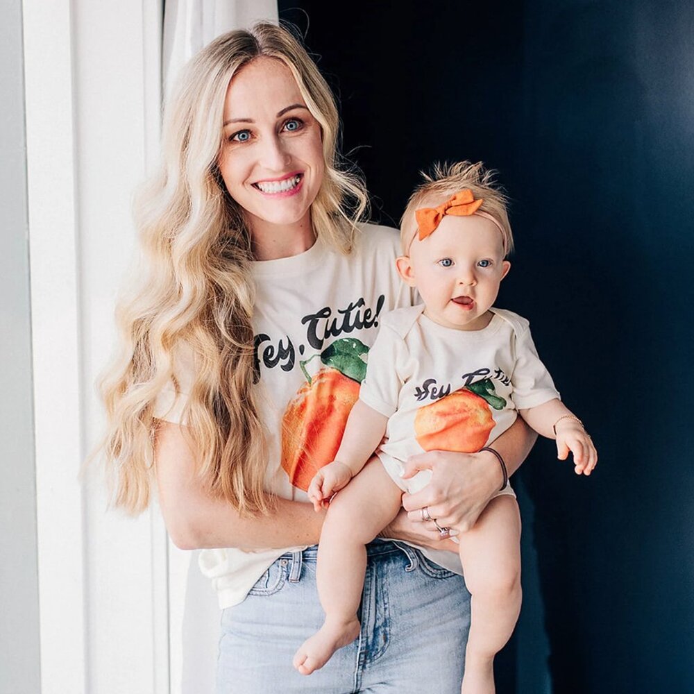 Hey Cutie Women's T-Shirt & Organic Baby Onesie® Matching Outfits Size XL 3-6 M